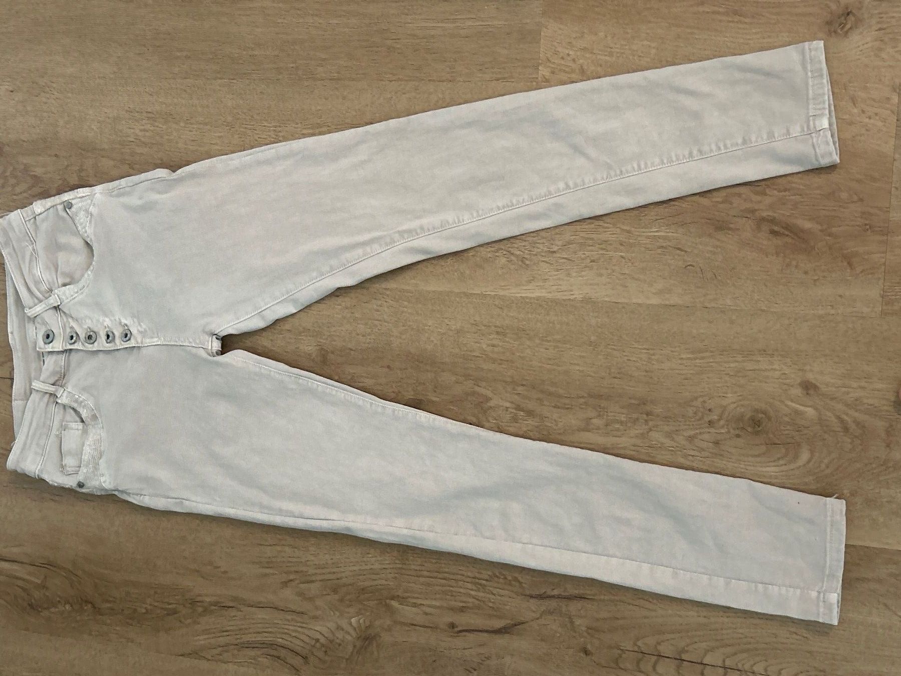 Jeans: Stretch Jeans Damen hellbeige – Usato da Brunnen venduto da Nala2929