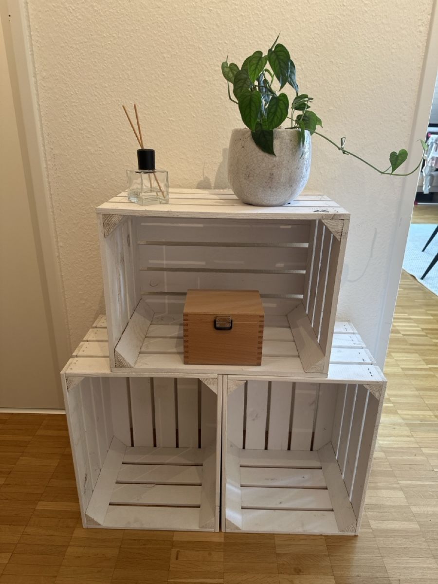 Tutte le decorazioni: Set  3 Stk. Dekokisten weiss shabby – Usato da Ettingen venduto da JaneSP