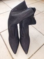 Stiefel schwarz mit Steinchen 