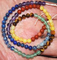 Stein Perlen Strang L-7982 – 7 Chakra Perlen 4mm 41cm