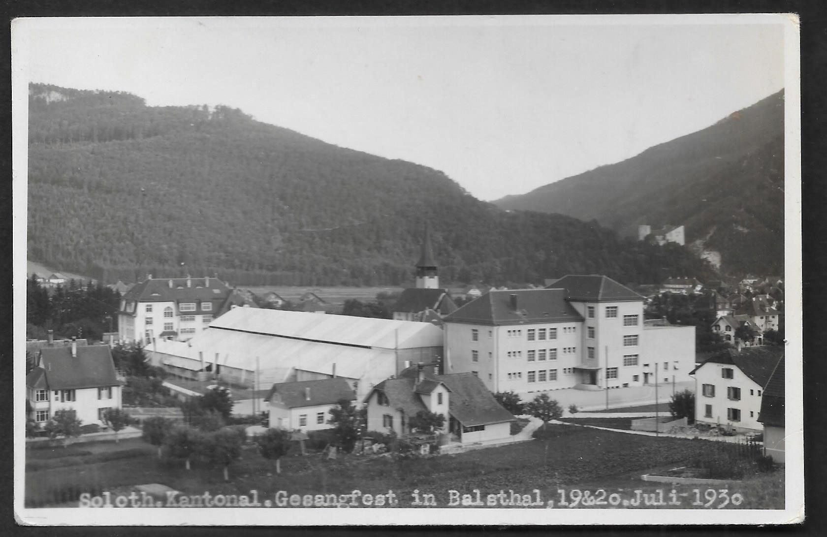 Cartoline postali: Balsthal Soloth. Kantonal. Gesangsfest 19.-20. Juli 1930 – Usato da Olten venduto da clotaldi