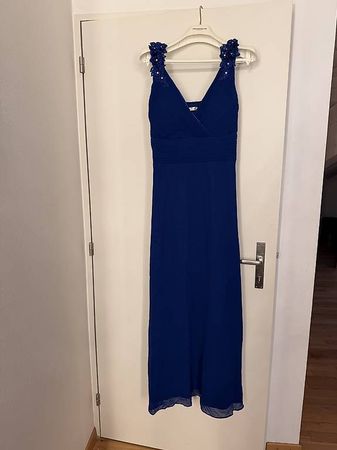 Elegantes Abendkleid in Königsblau, Grösse 44