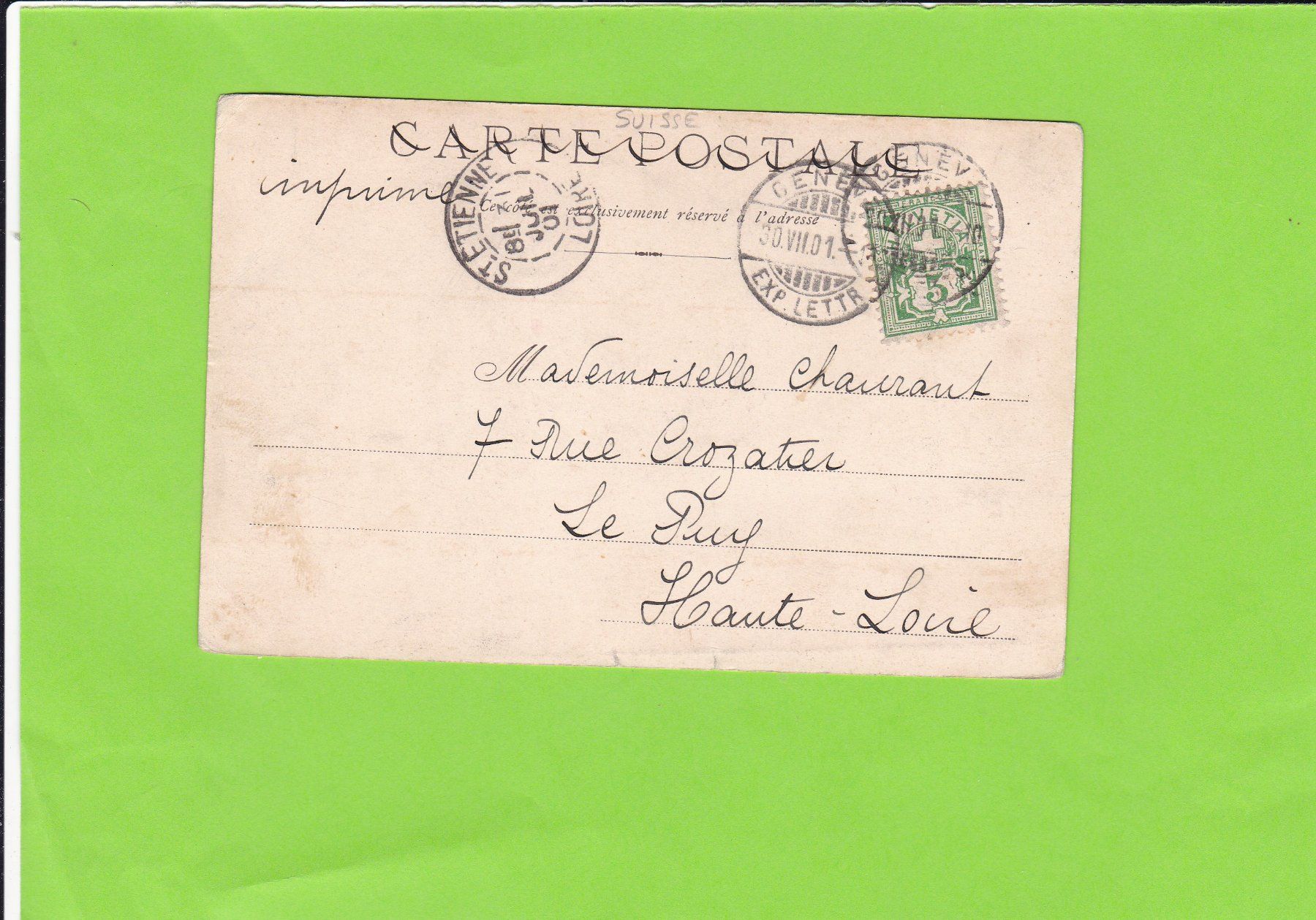 Cartoline postali: Genève-L'Université--belebt – Usato da St. Peterzell venduto da neckertal 1