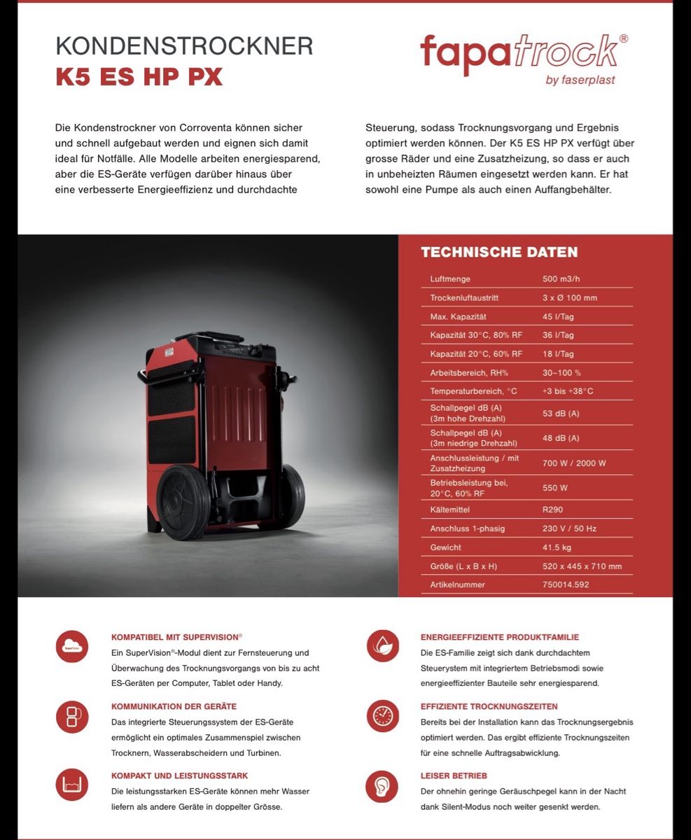 Machines à sécher: Kondenstrockner 500m3/h – D'occasion à Oberbüren par Webkompakt 2