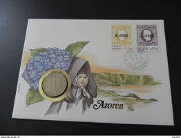 Münzbrief Açores 25 Escudos 1980