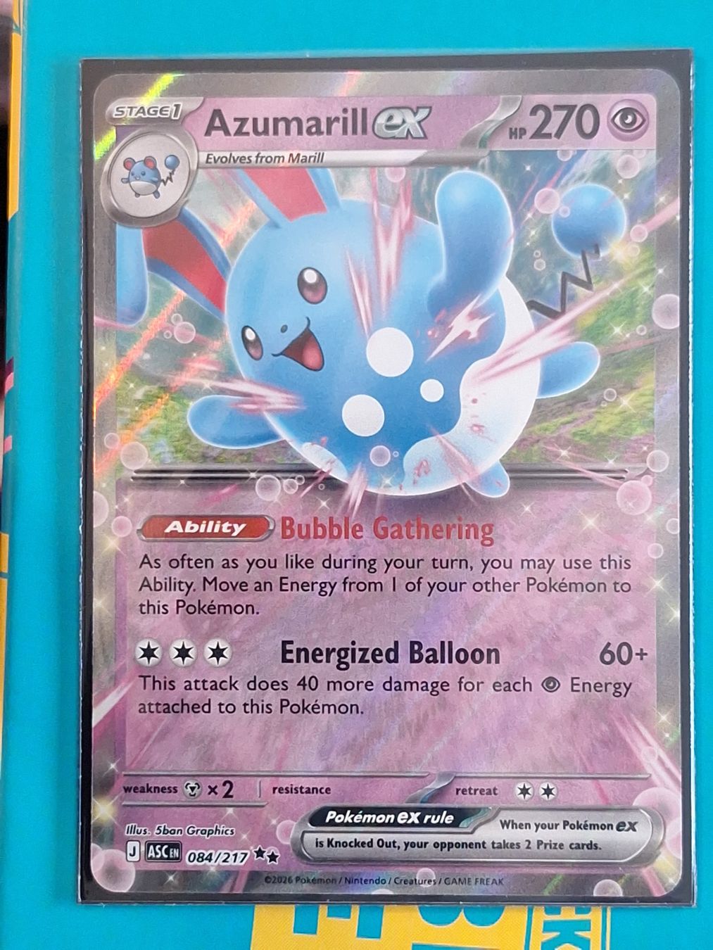 Pokémon Carte collezionabili: Azumarill ex - Ascended Heroes – Usato da Altstätten SG venduto da GGsGameshop