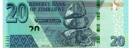 Zimbabwe 20 Dollar 2020 P-104 UNZ