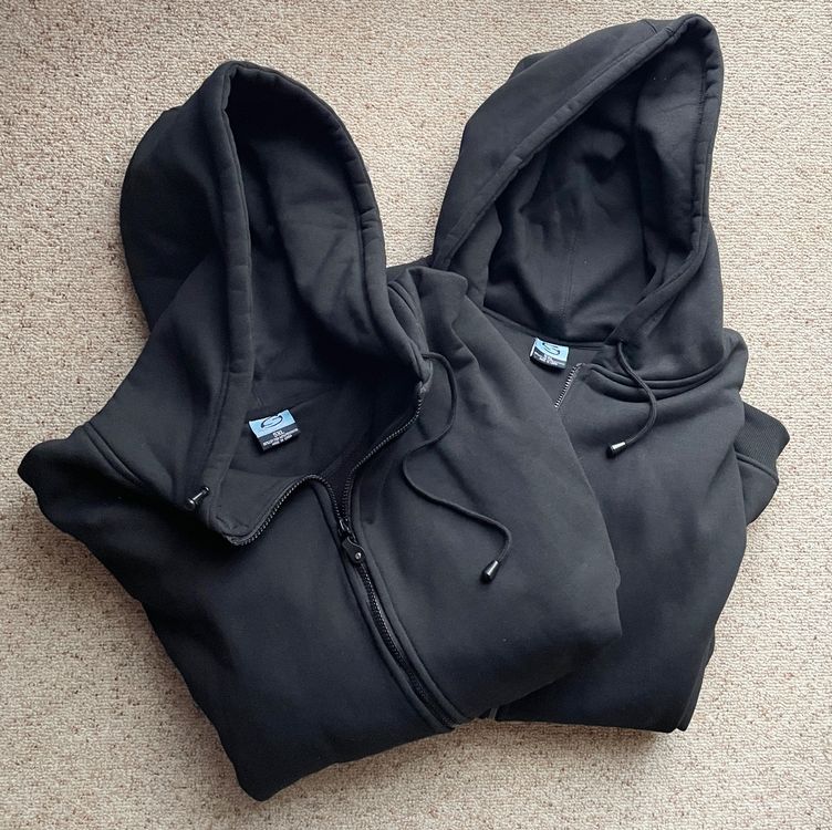 2 Hoodie/ Kapuzen-Pullover schwarz, Gr. 5XL, neu 4