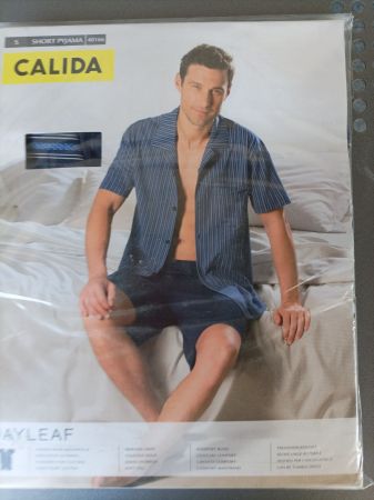 Herrenpyjama Calida Gr. S kurze Hose/Ärmel geknöpft  Neu