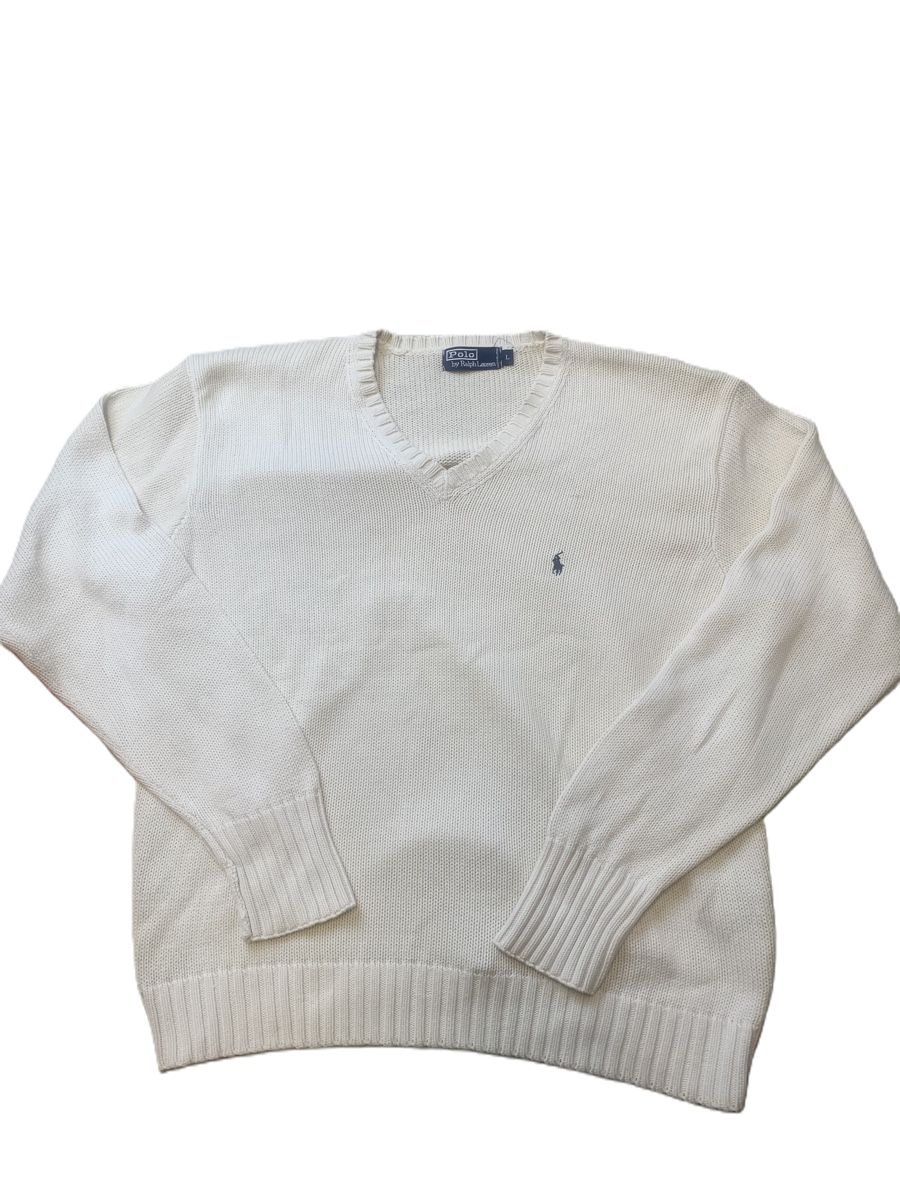 Ralph Lauren Maglioni & Felpe: Polo Ralph Lauren Baumwollpullover, weiss, Size L – Usato da Münchenstein venduto da Alpinevintage