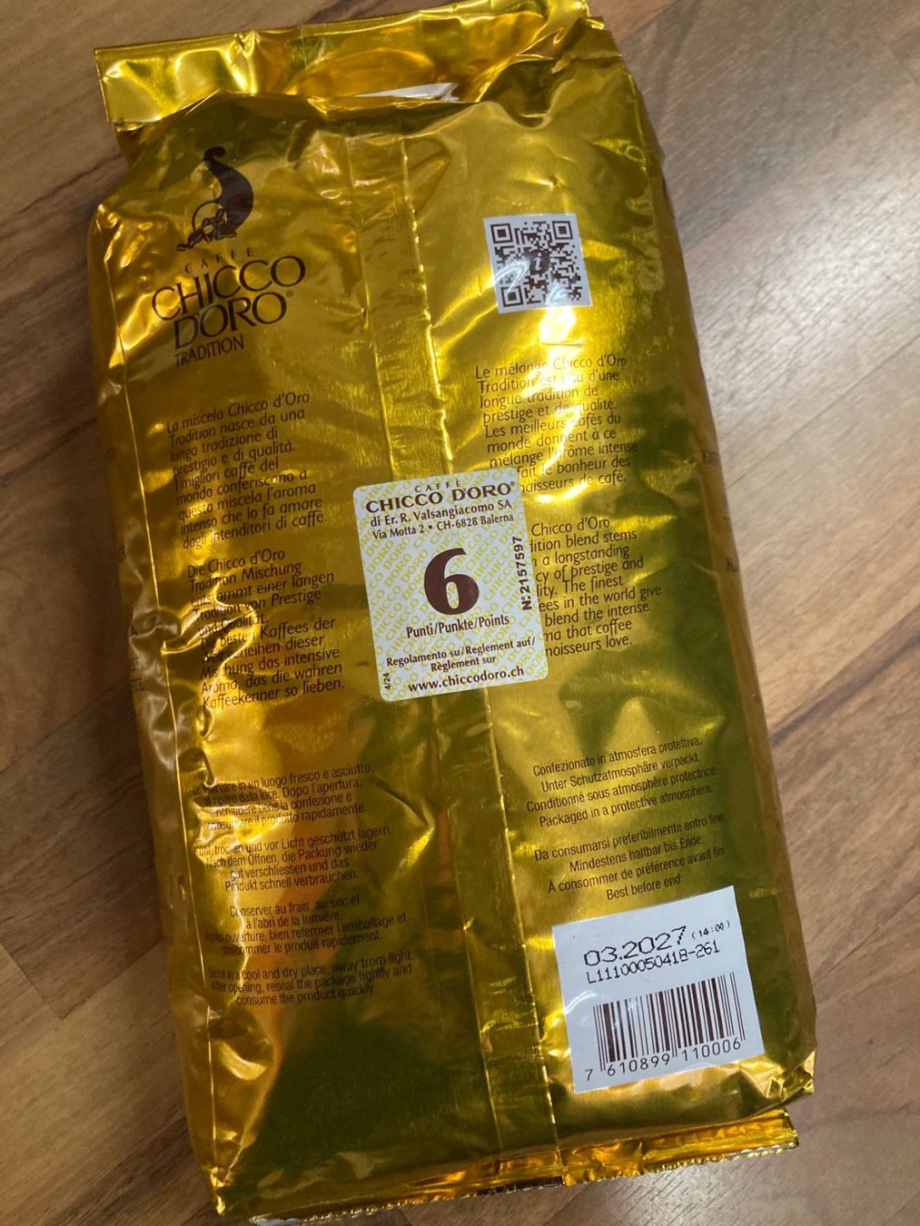 Cibi & Specialità: Kaffeebohnen Chicco d'Oro Tradition 1 kg – Nuovo e nell'imballaggio originale da Schötz venduto da Jekyll666 1
