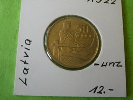 Lettland1922, 50 Santimu   unzirk