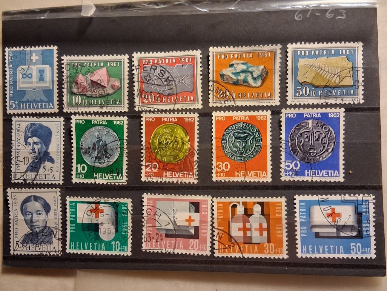 Tutti i francobolli: PP 103 - 117 gest. 1961-63 – Usato da Buchs SG venduto da Tigeradler
