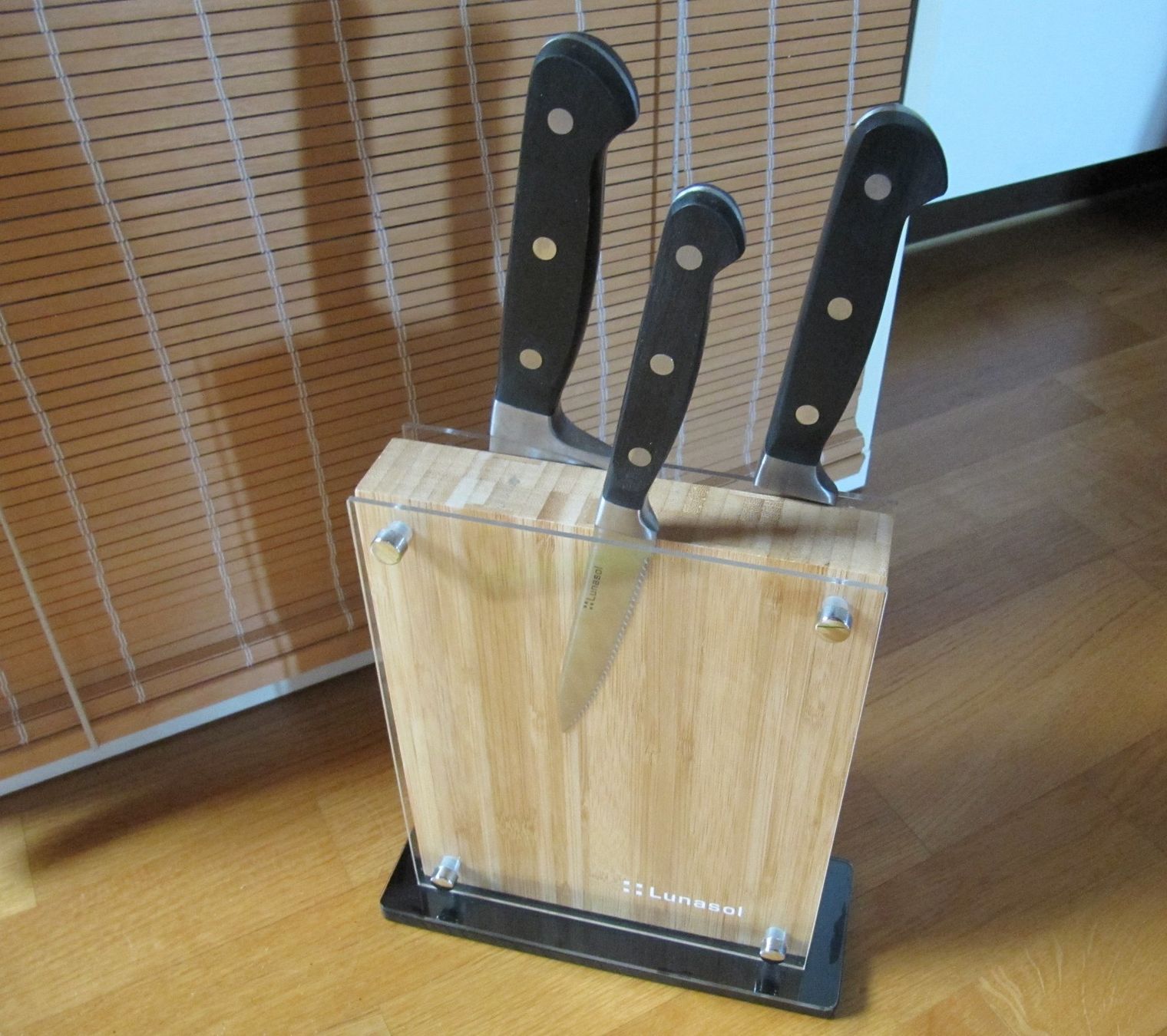 Messer: Messerblock mit 3 Küchenmessern, Lunasol Kitchenware – Neu (gemäss Beschreibung) aus Würenlos von Carabella0 2