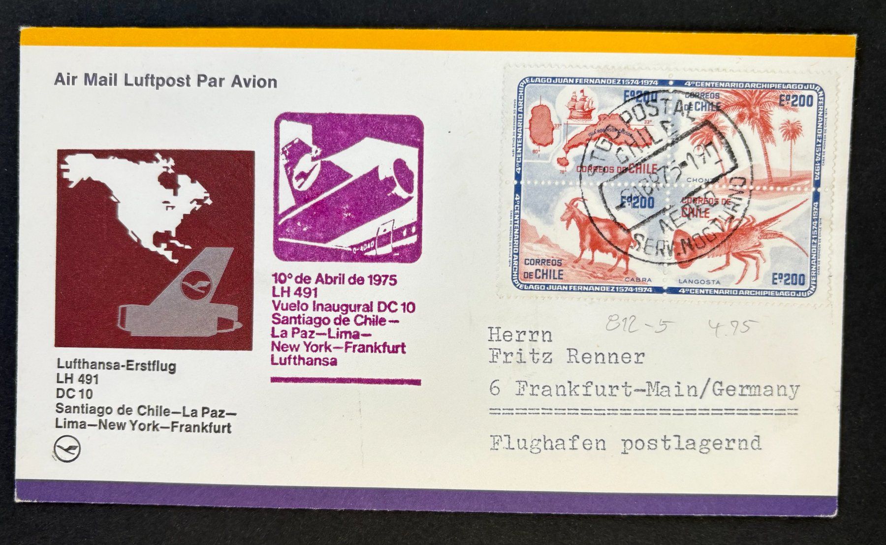 Tutti i francobolli: LUFTHANSA ERSTFLUG LH 491 DC-10 – Usato da Ostermundigen venduto da wini63