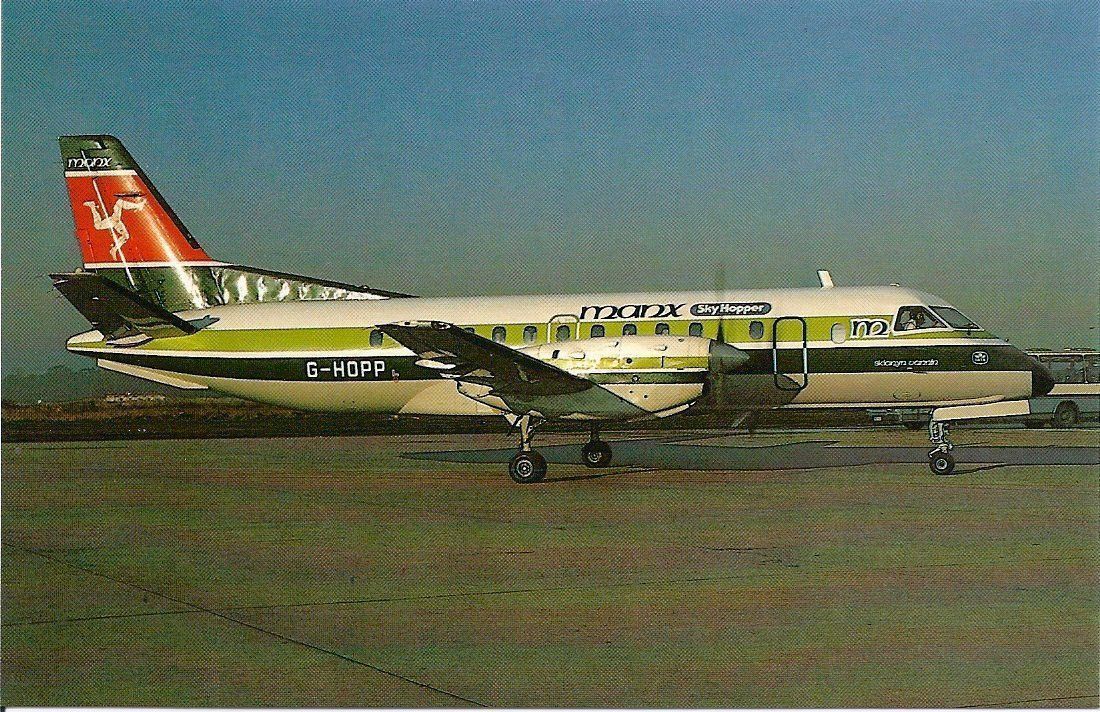 Cartoline postali: Manx Sky Hopper Saab 340 G-HOPP – Nuovo e nell'imballaggio originale da Thun venduto da Abigboss