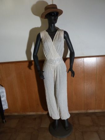 Neuware Sommerkleid Overall ecru
