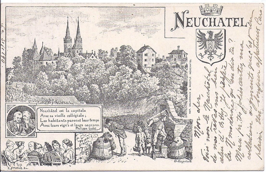 Cartoline postali: NEUCHÂTEL, carte Oscar Huguenin – Usato da Les Verrières venduto da Scampi0