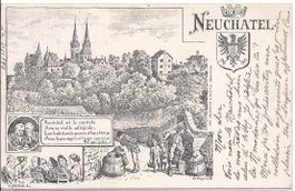 NEUCHÂTEL, carte Oscar Huguenin