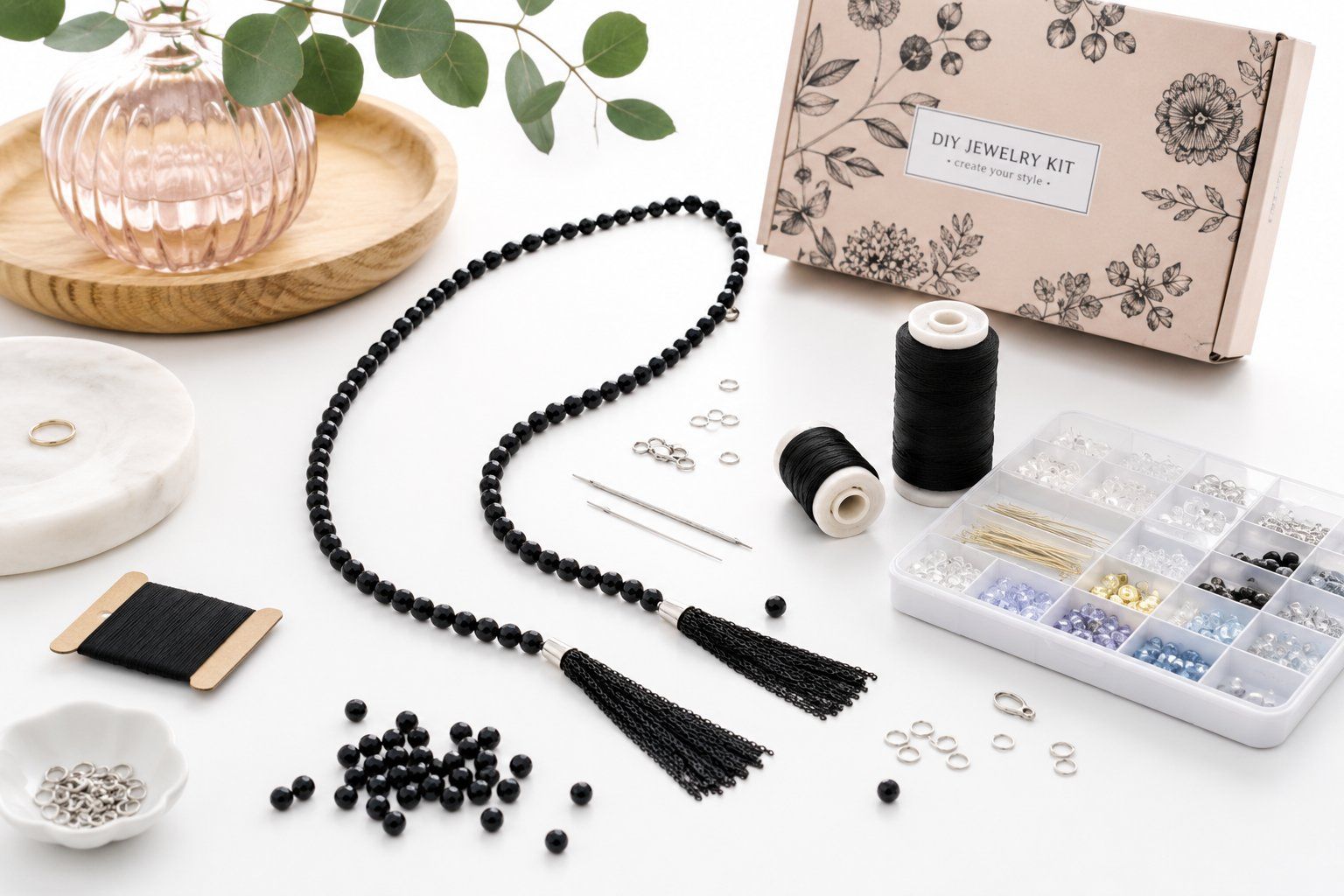Kit bricolage: DIY Schmuck Perlen Set Schwarz – Nuovo (secondo la descrizione) da Fully venduto da VaneaSelection 1