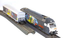 E-LOK  Re 460 HEIZERLOK SBB N°34615 + HEIZERWAGEN MÄRKLIN