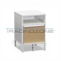 Standcontainer Weiss/Eiche