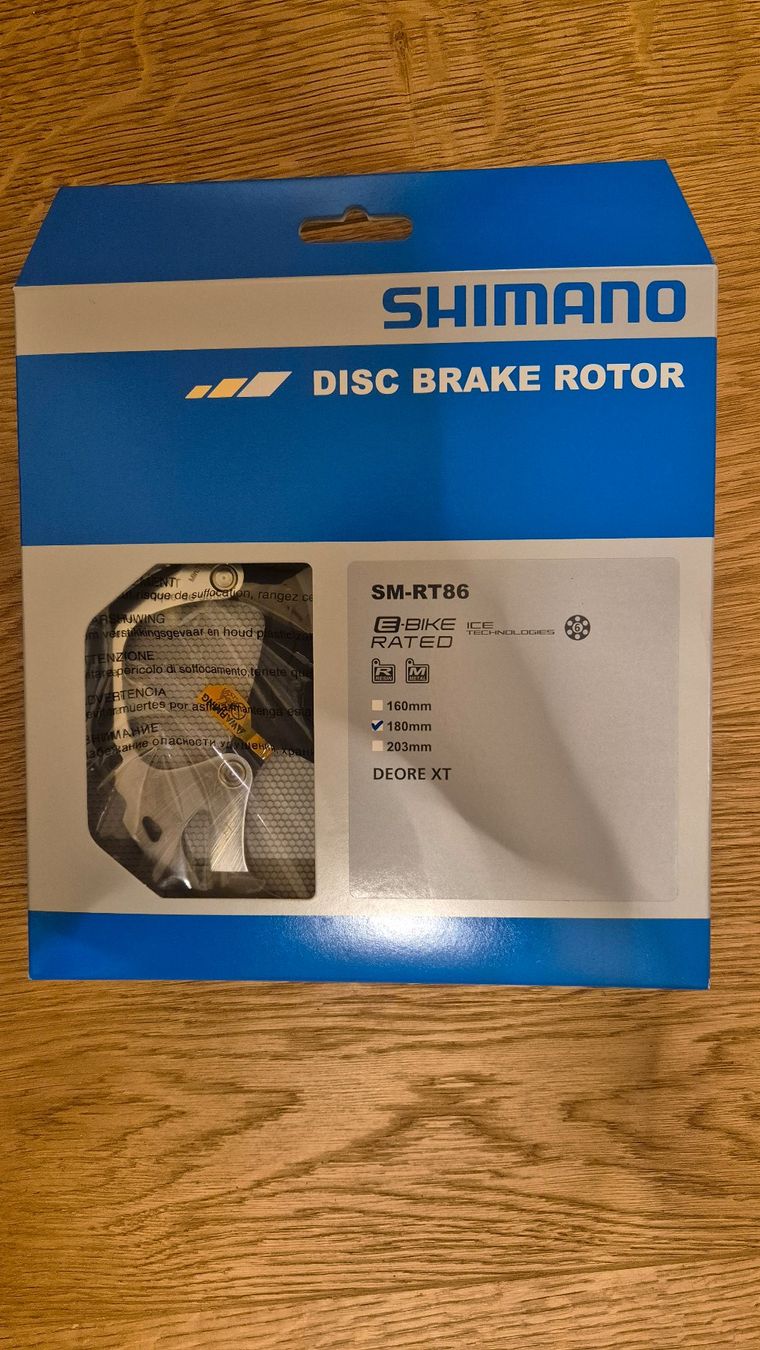 Ersatzteile: Bremsscheibe Shimano SM-RT66 180mm DEORE XT – Neu und originalverpackt aus St. Niklaus VS von Rednight