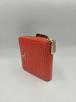 Aigner Geldbörse Portmonnaie Leder Orange Lizard Ivy NEU