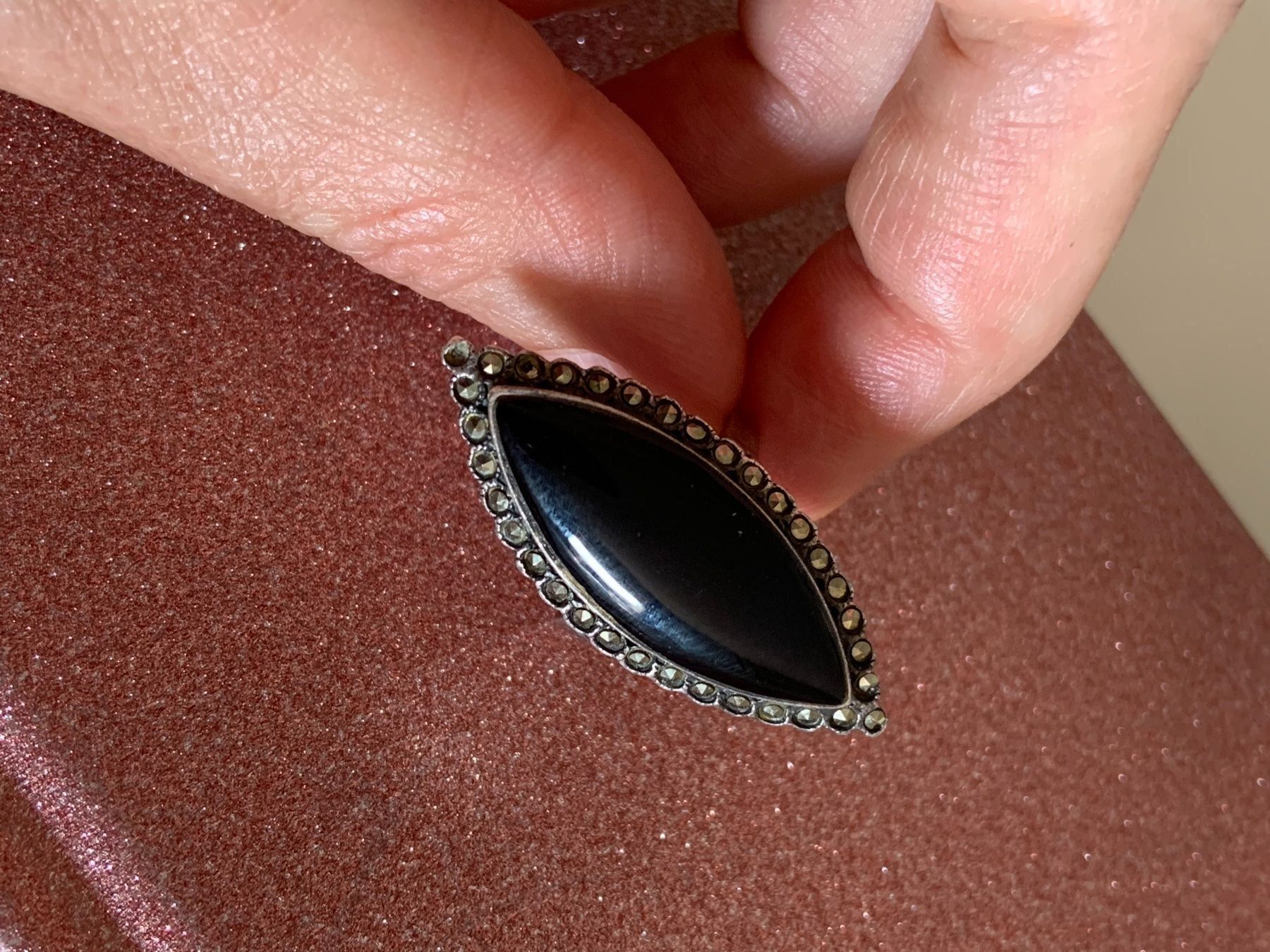 Onyx Ringe: Ring ONYX-MANDELFORM rg 52 – Gebraucht aus Dittingen von Bellevista 9