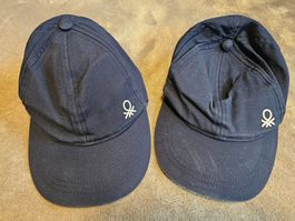 2x Benetton Kinder Caps – Dunkelblau (2–3 Jahre)