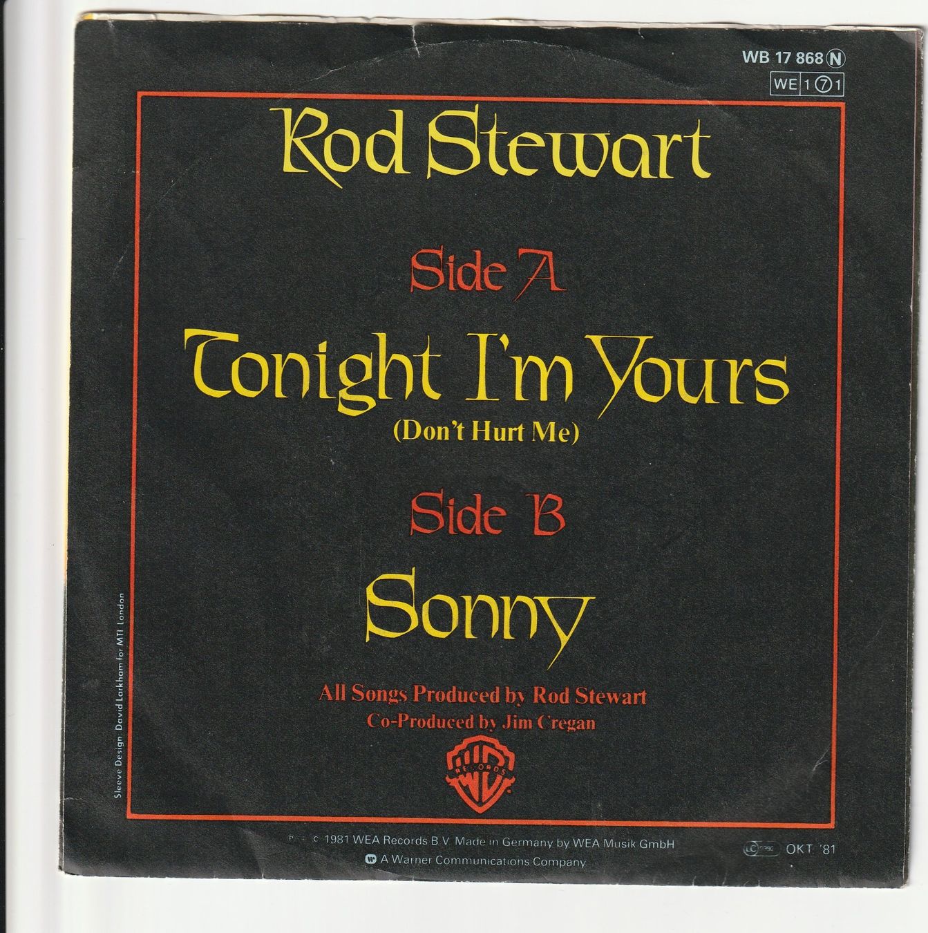 Dischi in vinile: Rod Stewart Tonight I'm yours – Usato da Düdingen venduto da rosch1555 1