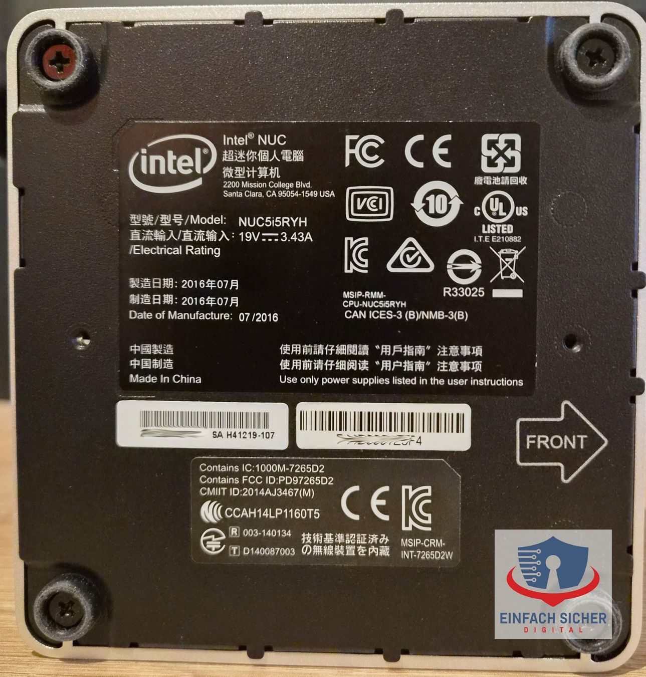 Intel PCs: Intel NUC Mini PC NUC5i5RYH – Gebraucht aus Rothenthurm von EinfachSicherDigital 2