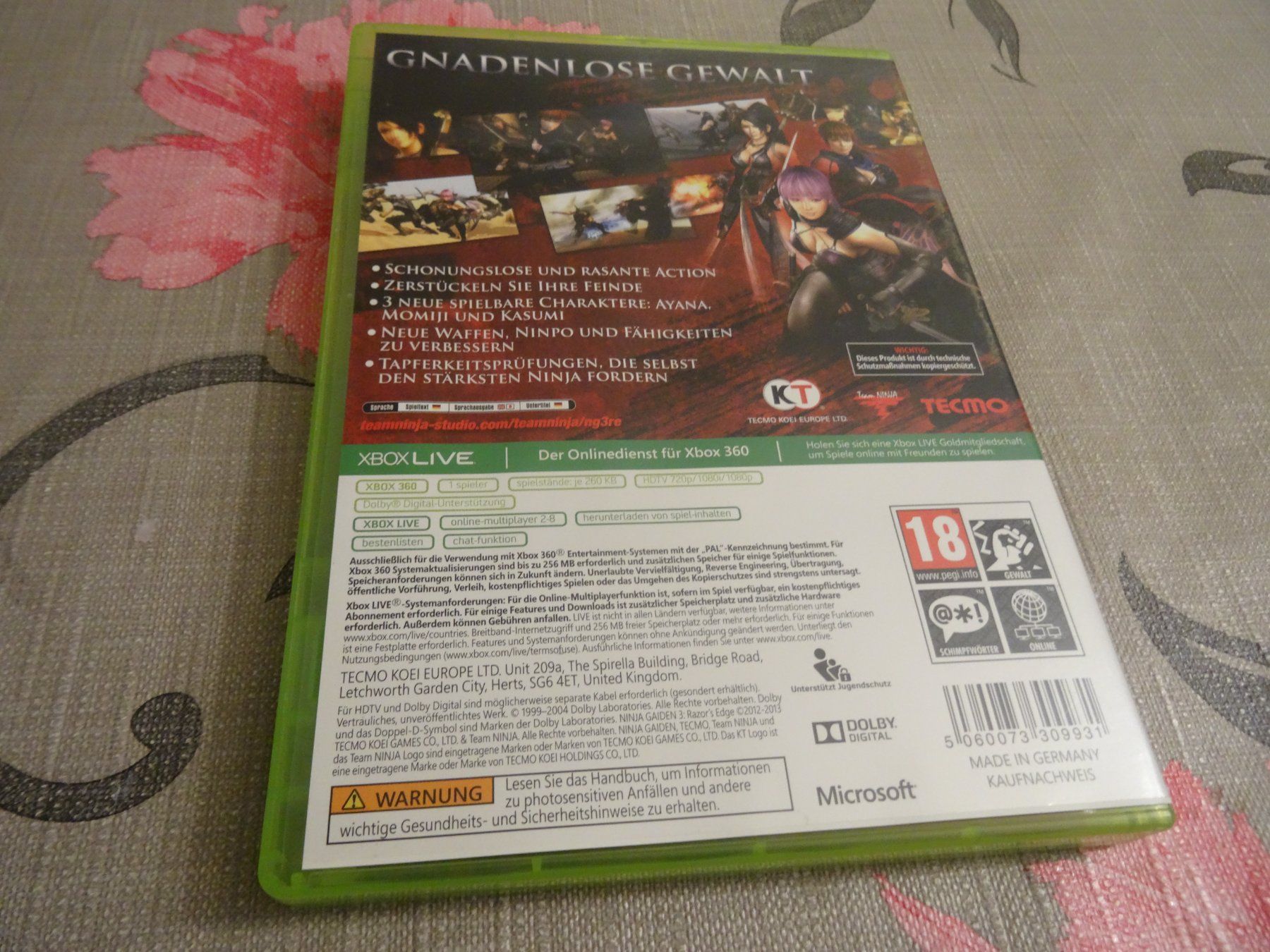 Microsoft Giochi: Ninja Gaiden 3: Razor's Edge - Xbox 360 – Usato da Olten venduto da Disc-Ausverkauf 2