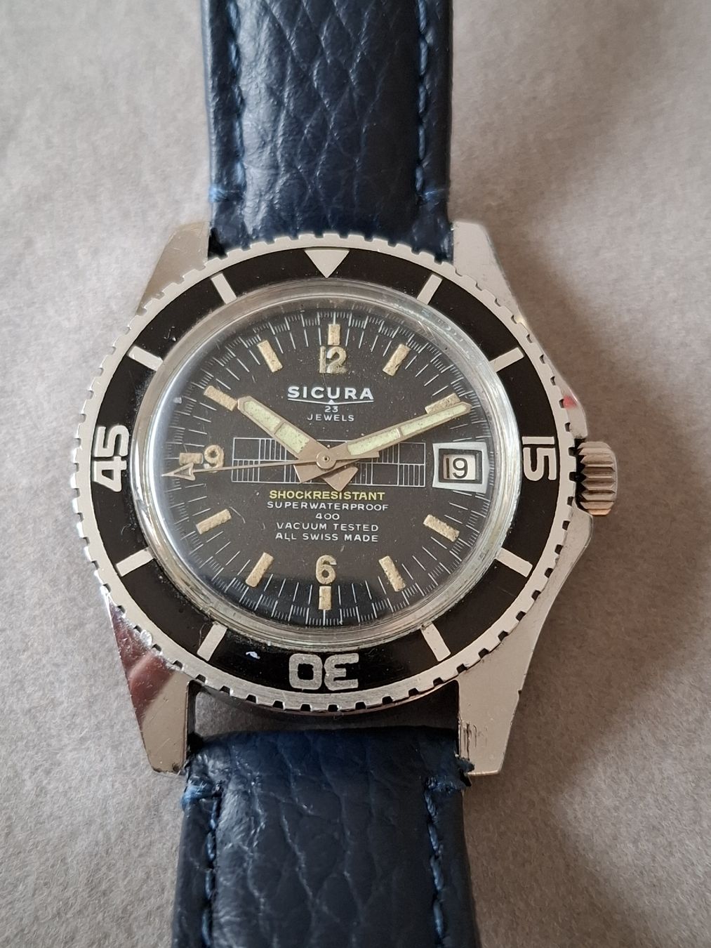 Sicura Uhren: Montre Sicura Super Waterproof 400 – Gebraucht aus Le Locle von Lapidary.Duc