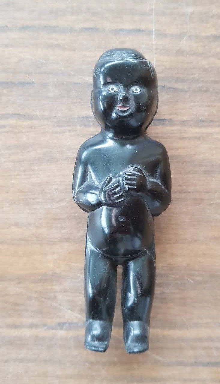 Bambole: Puppe Schwarz Celluloid antik 8.5cm – Usato da Mörschwil venduto da antiksalon 2