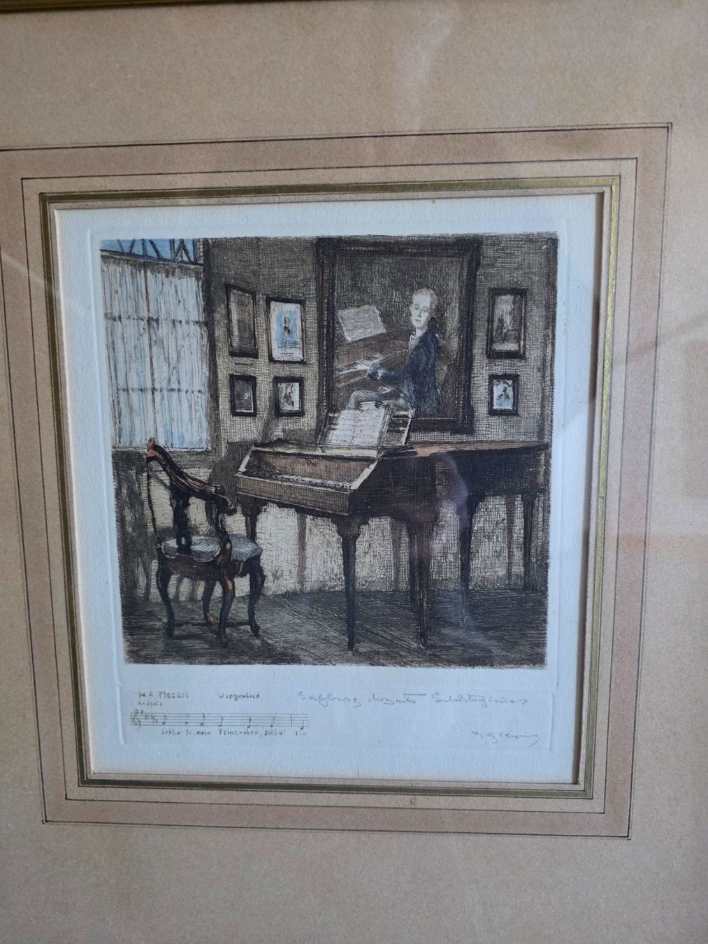 Dipinti: Bild - Radierung W.A. Mozart – Usato da Walterswil BE venduto da Lonitti 5