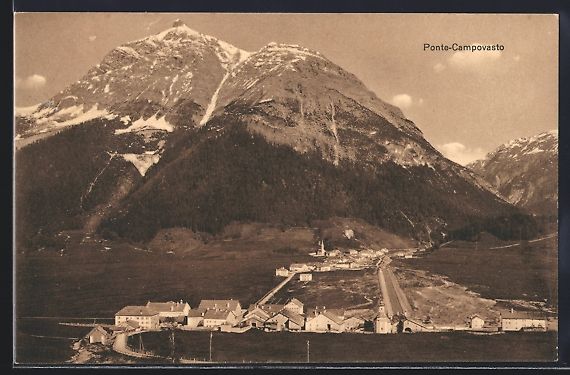 Ansichtskarten: Ponte-Campovasto, Ortsansicht mit Alpeng – Gebraucht aus Berlin von bartko-reher