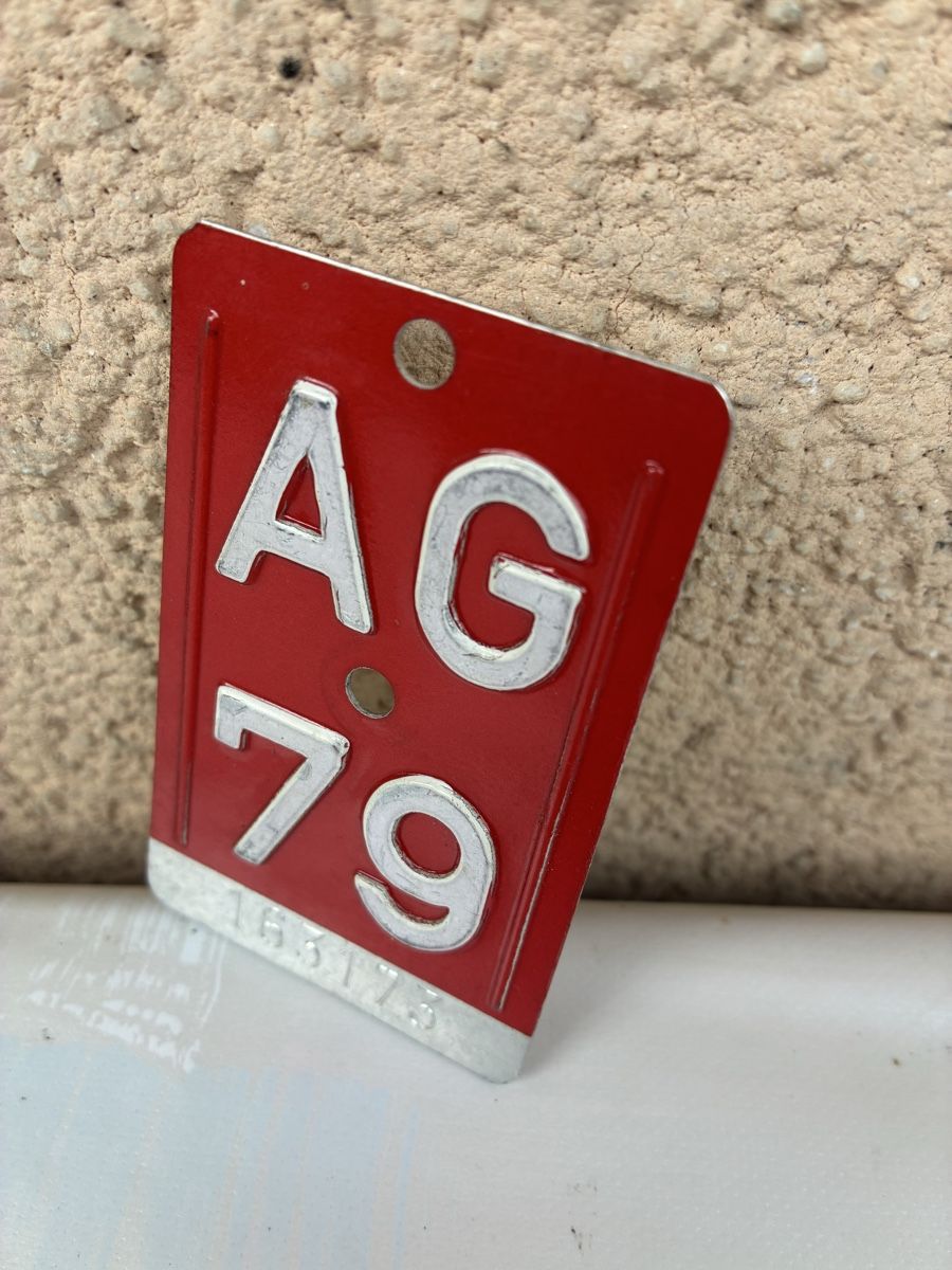 Schilder: Velonummer Aargau AG 79  – Gebraucht aus Trimbach von cendira 4