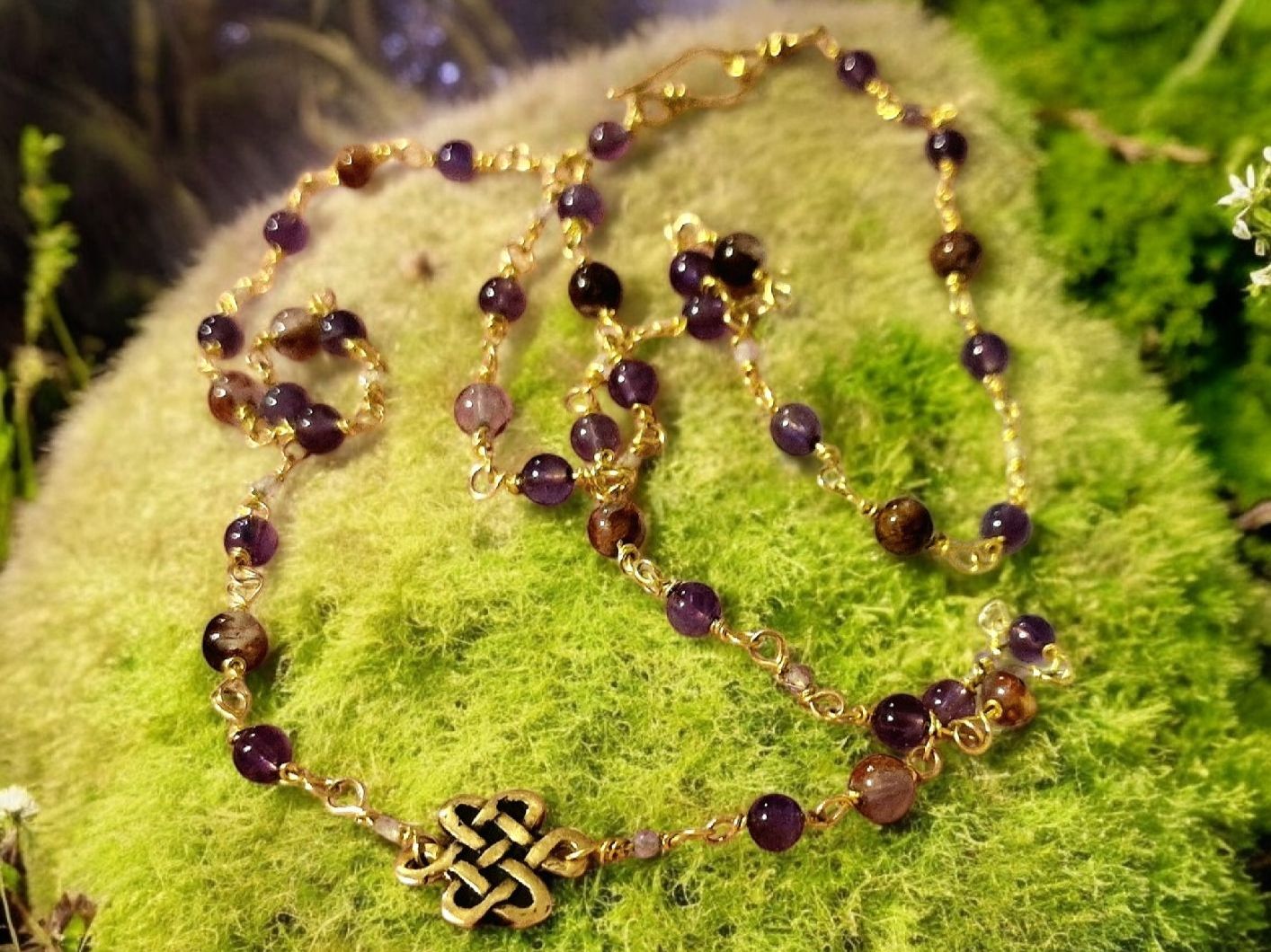 Catenine: Halskette Auralit, Amethyst, Ametrin, Bronze – Nuovo e nell'imballaggio originale da Aarau venduto da Schmuckhoehle_MD