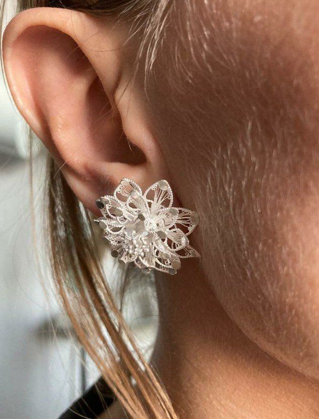 Ohrringe & -stecker: Fantastische einzigartige Filigran Silberohrstecker – Gebraucht aus Luzern von _gluecksfund_ 9