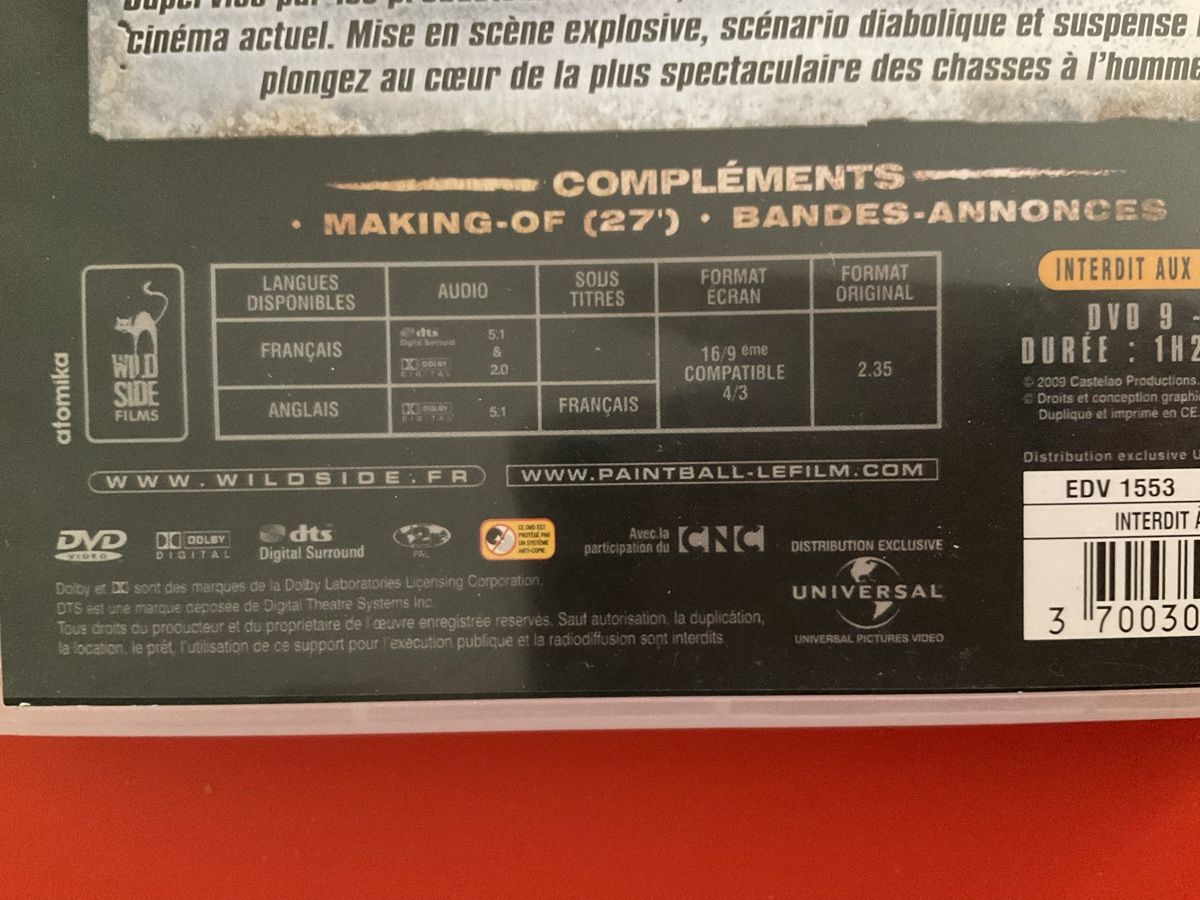 Tutti i DVDs: DVD Paintball jouer pour survivre – Usato da Veyrier venduto da Deniro2 3