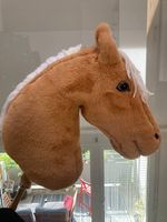 Süsses Hobby Horse Palomino 69cm handgemacht mit zaumzeug