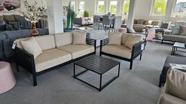 Ausstellungsmodel mit 2 Sessel und 2er Loungesofa wetterfest