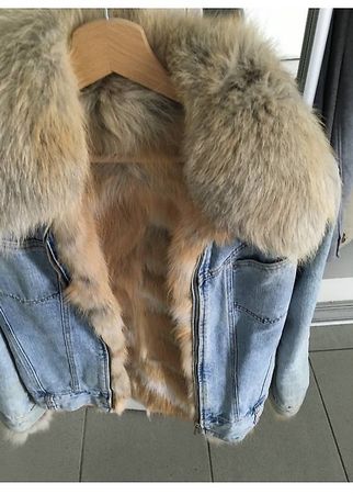 jeansjacke mit fell 