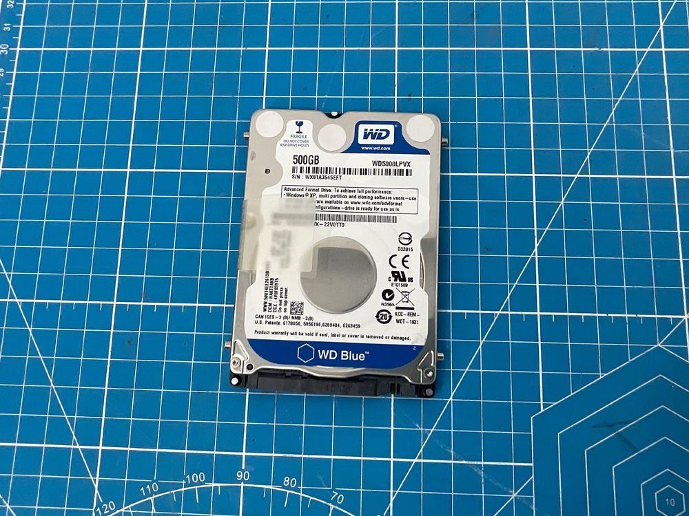 WD Blue HDD 500GB in gutem Zustand funktioniert noch | Kaufen auf Ricardo