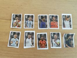 Fussballstickers Panini Coca Cola 10 Spieler Neuwertig
