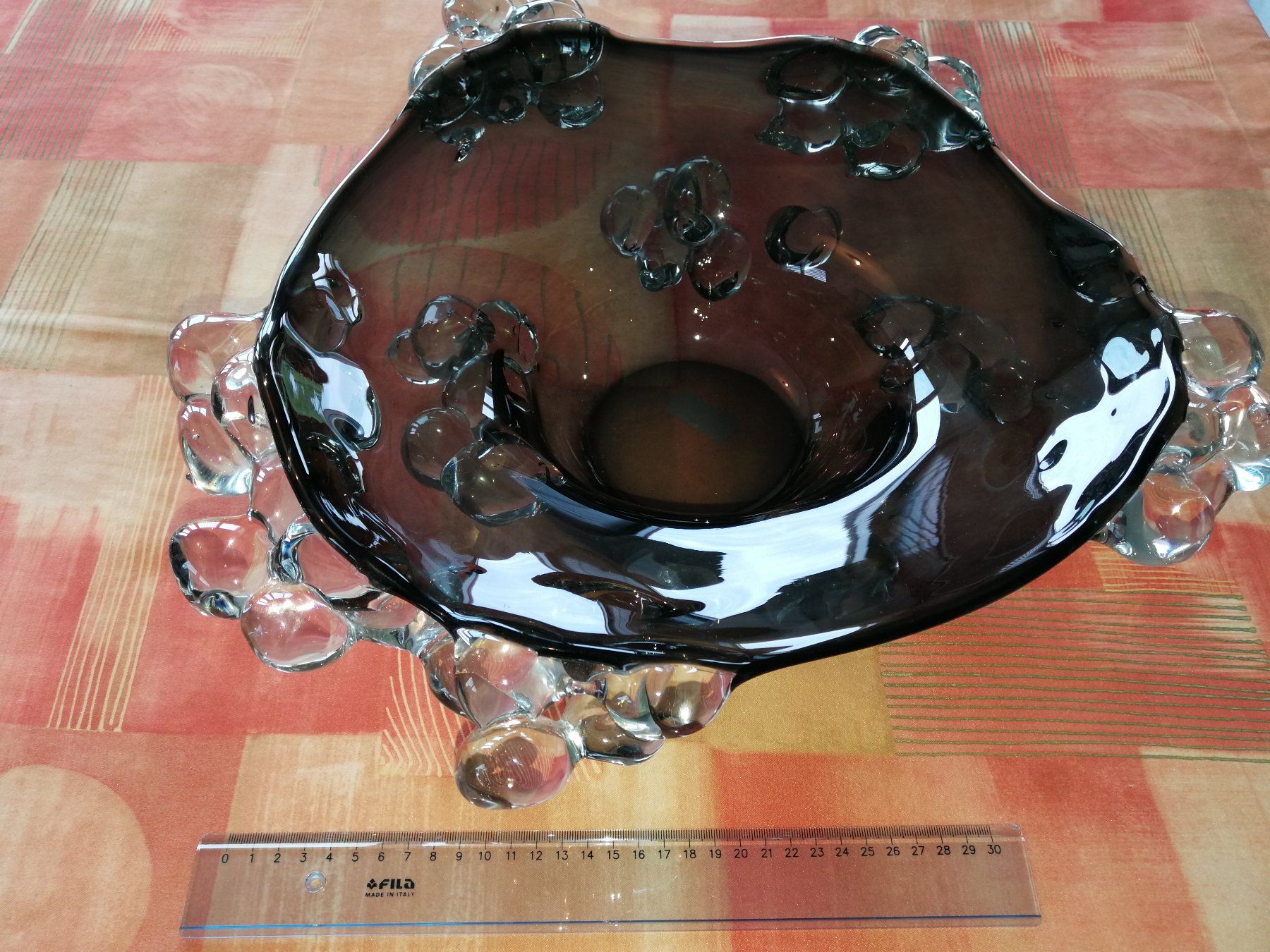 Ciotole: Design Glasschale smoke/clear bubbles – Nuovo (secondo la descrizione) da Langnau am Albis venduto da tfpred