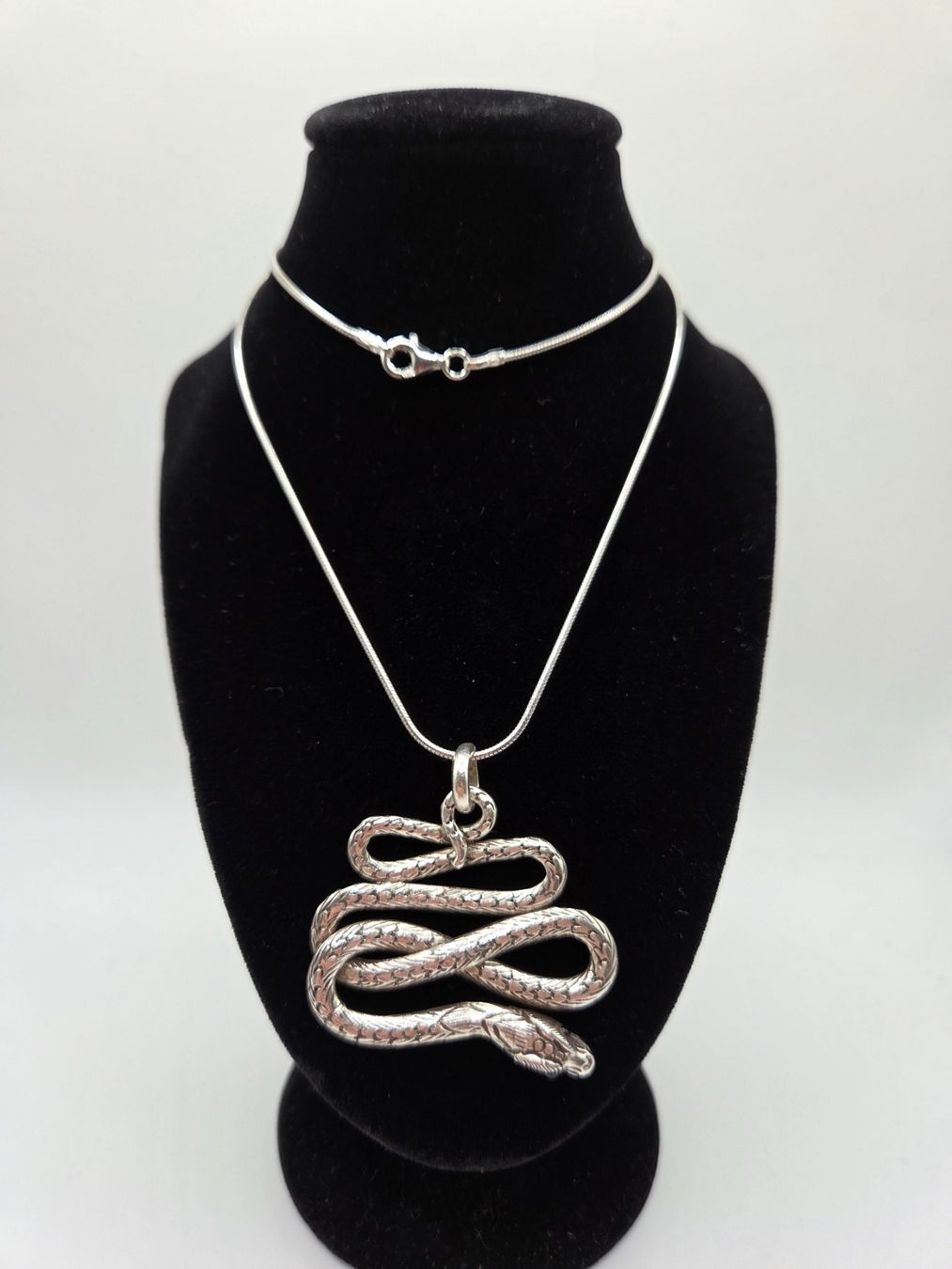 Catenine: Schlangenkette mit Schlangen Anhänger 925 Silber – Usato da Füllinsdorf venduto da Faulan_6
