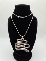 Schlangenkette mit Schlangen Anhänger 925 Silber