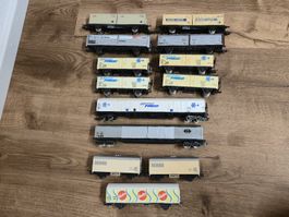 Lima H0 Güterwagen geschlossen, Container Set 13-teilig